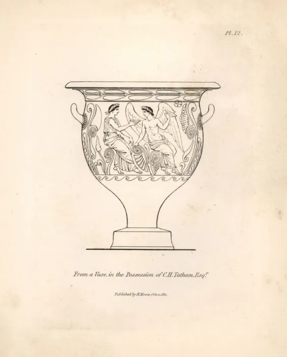 Framed Print : Vases decorated with mythical scenes Framed Print : Vases decorated with mythical scenes