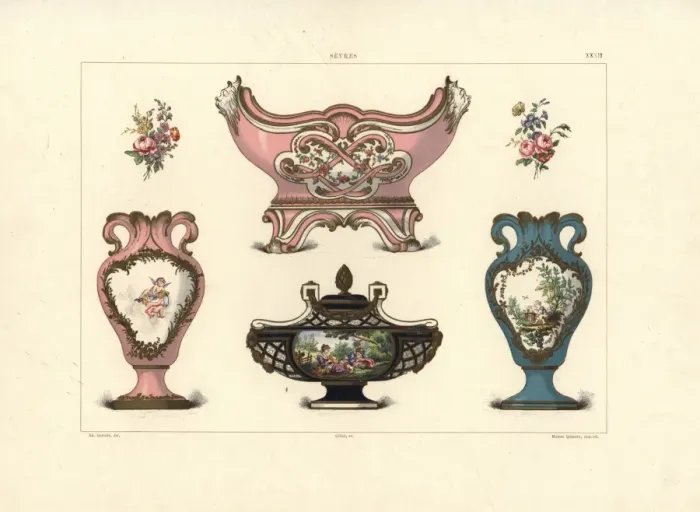 Framed Print : Vases and jardiniere Framed Print : Vases and jardiniere