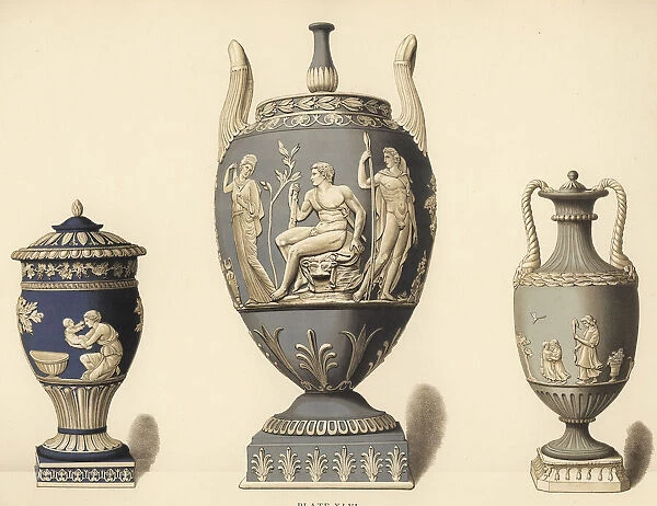 Vases with reliefs. Vase with reliefs of Achilles 