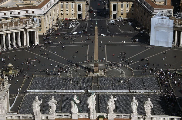 Vatican City. St. Peters Square from the dome