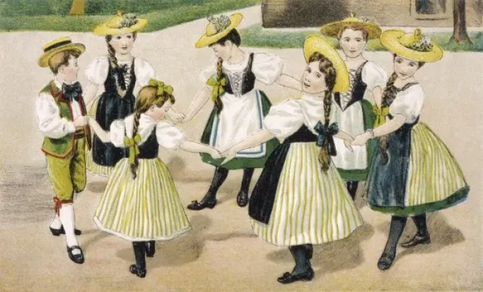 Framed Print : Vaud Children Dance Framed Print : Vaud Children Dance