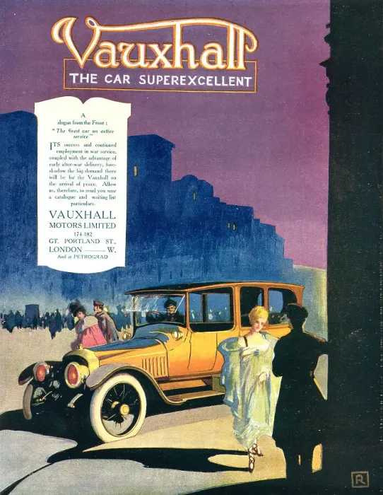 Framed Print : Vauxhall Advertisement Framed Print : Vauxhall Advertisement