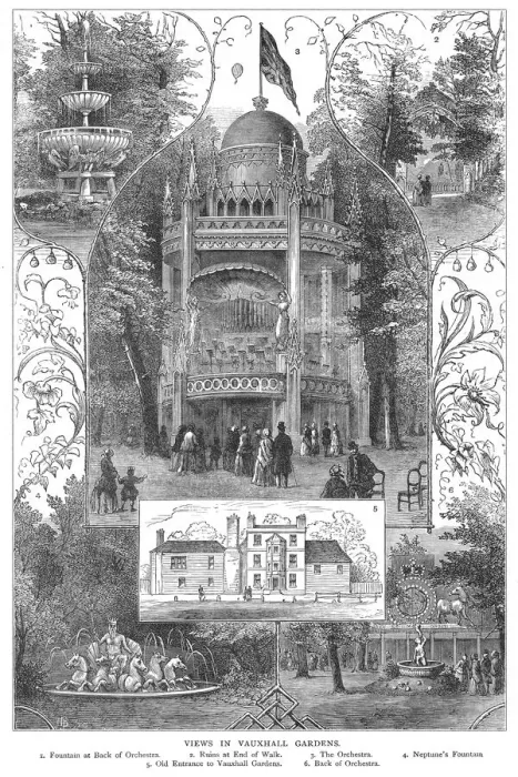Framed Print : Vauxhall Gardens Framed Print : Vauxhall Gardens