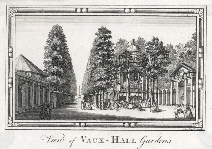Framed Print : VAUXHALL GARDENS  /  SMITH