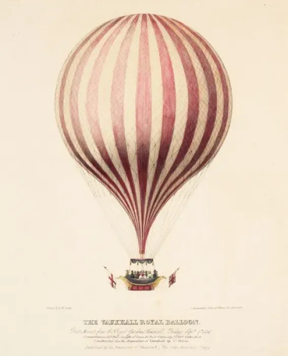 Framed Print : Vauxhall Royal Balloon ascent Framed Print : Vauxhall Royal Balloon ascent