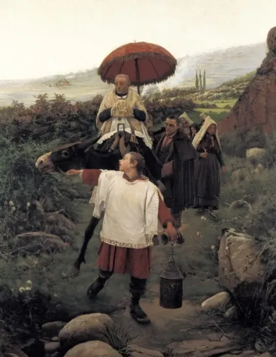 Framed Print : VAYREDA VILA, Mariano (1853-1903). Communion Framed Print : VAYREDA VILA, Mariano (1853-1903). Communion