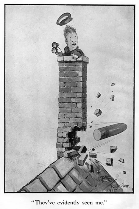 Framed Print : They ve evidently seen me by Bruce Bairnsfather Framed Print : They ve evidently seen me by Bruce Bairnsfather