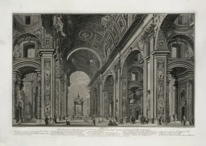 Framed Print : Veduta del di dentro della Basilica di S. Pietro in Vaticano Framed Print : Veduta del di dentro della Basilica di S. Pietro in Vaticano