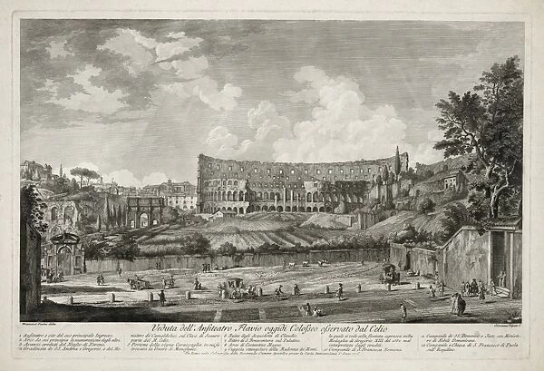 Veduta dell anfiteatro flavio oggidl Colosseo osservato dal