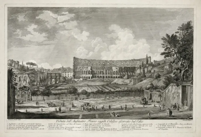 Framed Print : Veduta dell anfiteatro flavio oggidl Colosseo osservato dal Framed Print : Veduta dell anfiteatro flavio oggidl Colosseo osservato dal