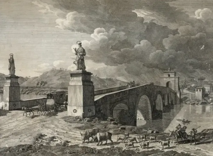 Framed Print : Veduta dello stato attuale del Ponte Meolle, anticamente Framed Print : Veduta dello stato attuale del Ponte Meolle, anticamente