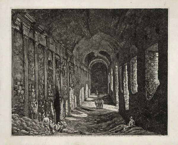 Veduta interna delle Sostruzioni dei Portici del Tempio d