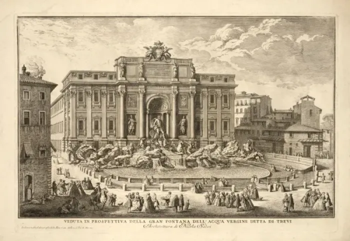 Framed Print : Veduta in Prospettiva della gran fontana dell acqua vergine Framed Print : Veduta in Prospettiva della gran fontana dell acqua vergine