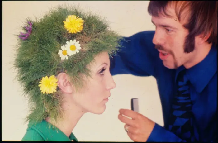 Framed Print : Vegetable hair stylist, London Framed Print : Vegetable hair stylist, London