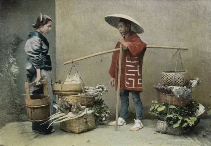 Framed Print : Vegetable Seller, Japan Framed Print : Vegetable Seller, Japan