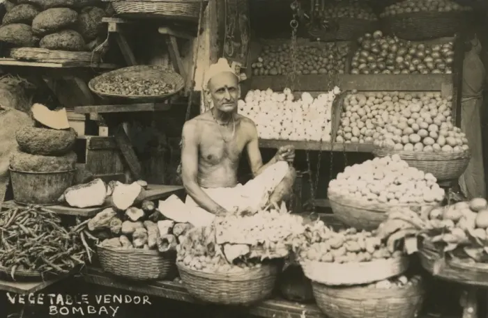 Framed Print : Vegetable Vendor - Bombay, India Framed Print : Vegetable Vendor - Bombay, India