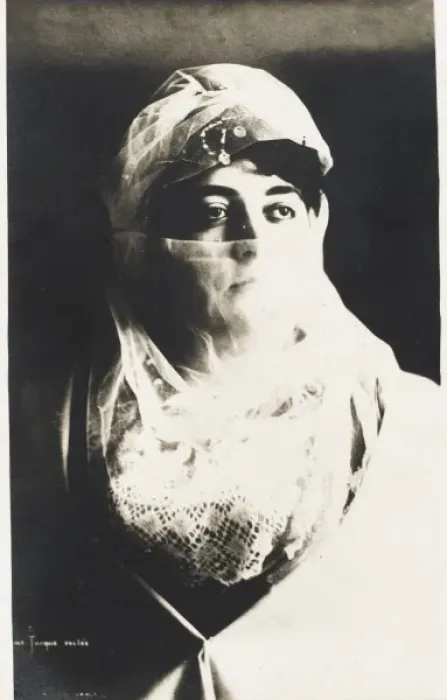 Framed Print : Veiled Turkish woman Framed Print : Veiled Turkish woman