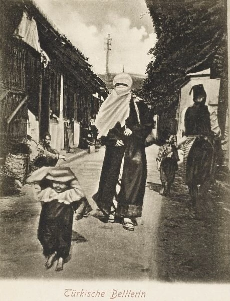 Veiled Turkish Woman and child - Sarajevo