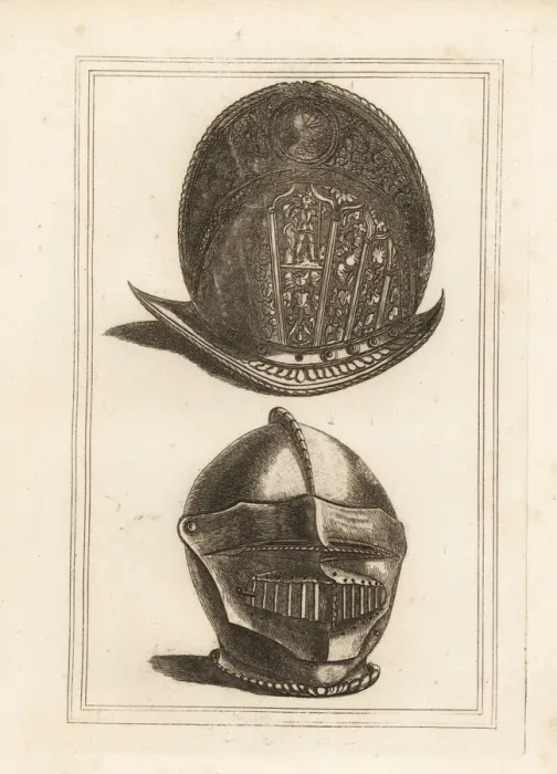 Framed Print : Venetian morion and burgonet Framed Print : Venetian morion and burgonet