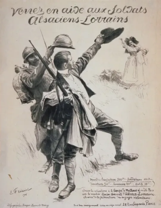 Framed Print : Venez en aide aux soldats Alsaciens-Lorraines Framed Print : Venez en aide aux soldats Alsaciens-Lorraines