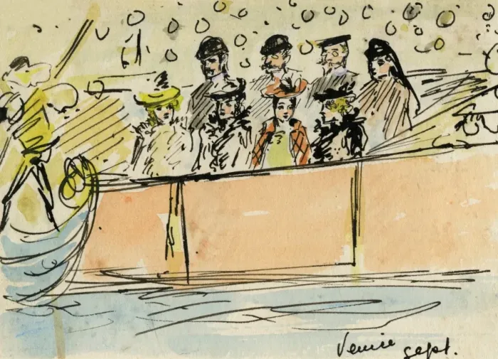 Framed Print : Venice. Ink and watercolour sketch by Florence Hardy, sister of poster artist Dudley Hardy Framed Print : Venice. Ink and watercolour sketch by Florence Hardy, sister of poster artist Dudley Hardy