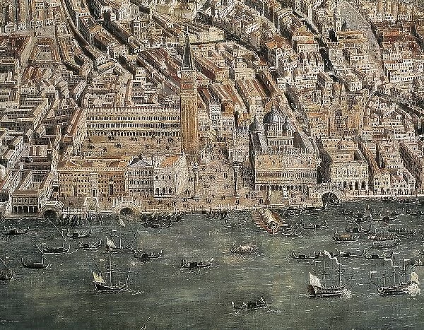Venice (17th c.). Detail of Saint Marks Square