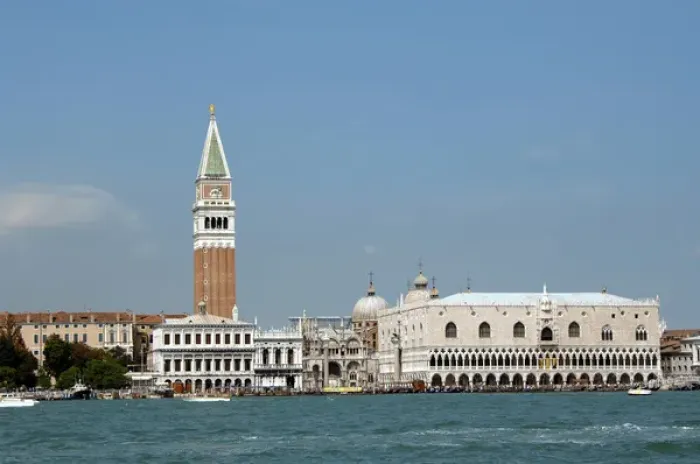 Framed Print : Venice. Campanile of St. Mark and the Ducal Palace of the D Framed Print : Venice. Campanile of St. Mark and the Ducal Palace of the D