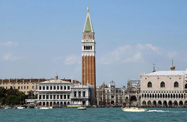 Venice. Campanile of St. Mark and the Ducal Palace of the D