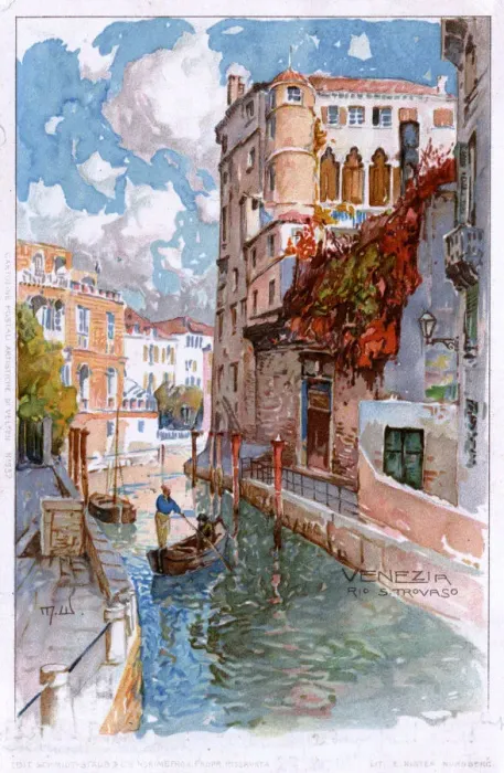 Framed Print : Venice, Italy - Rio SanTrovaso and Palace Framed Print : Venice, Italy - Rio SanTrovaso and Palace