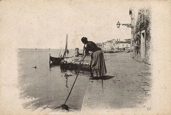Venice, Italy - Waterfront scene - Housewife