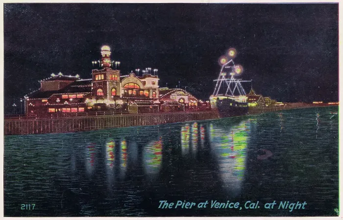 Framed Print : The Venice Pier at Night, Venice Beach, California Framed Print : The Venice Pier at Night, Venice Beach, California