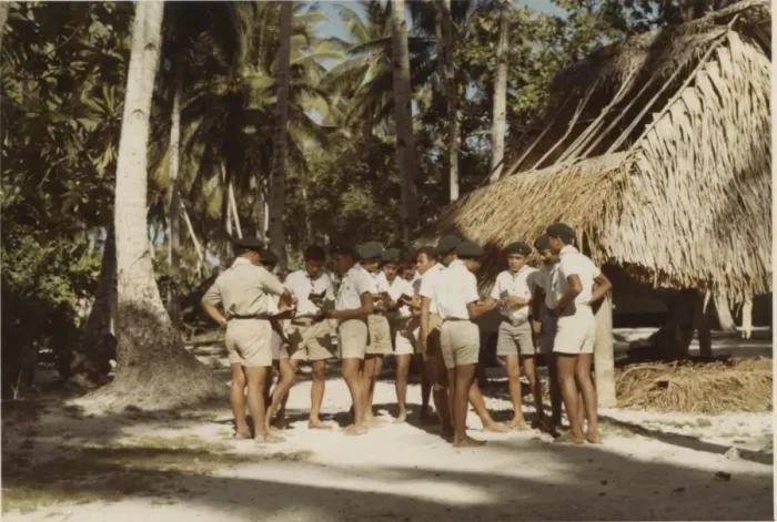 Framed Print : Venture Scouts, Gilbert Islands, Pacific Framed Print : Venture Scouts, Gilbert Islands, Pacific