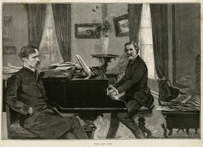 Framed Print : VERDI & BOITO AT PIANO VERDI & BOITO AT PIANO Framed Print : VERDI & BOITO AT PIANO VERDI & BOITO AT PIANO