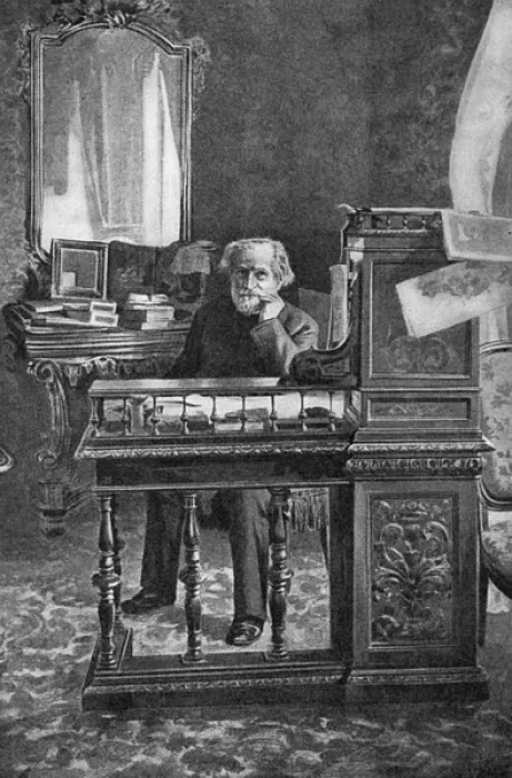 Framed Print : Verdi in his study Framed Print : Verdi in his study