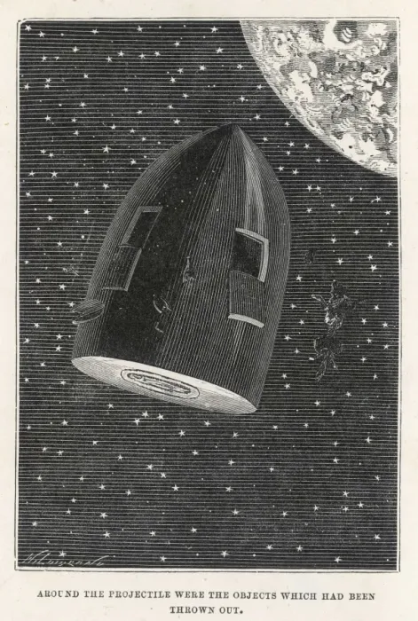 Framed Print : Verne / Earth to Moon Framed Print : Verne / Earth to Moon
