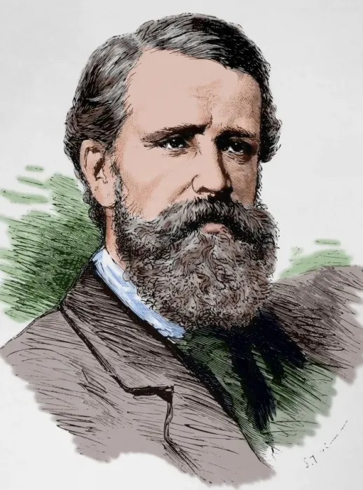 Framed Print : Verney Lovett Cameron (1844-1894). Engraving. Colored Framed Print : Verney Lovett Cameron (1844-1894). Engraving. Colored