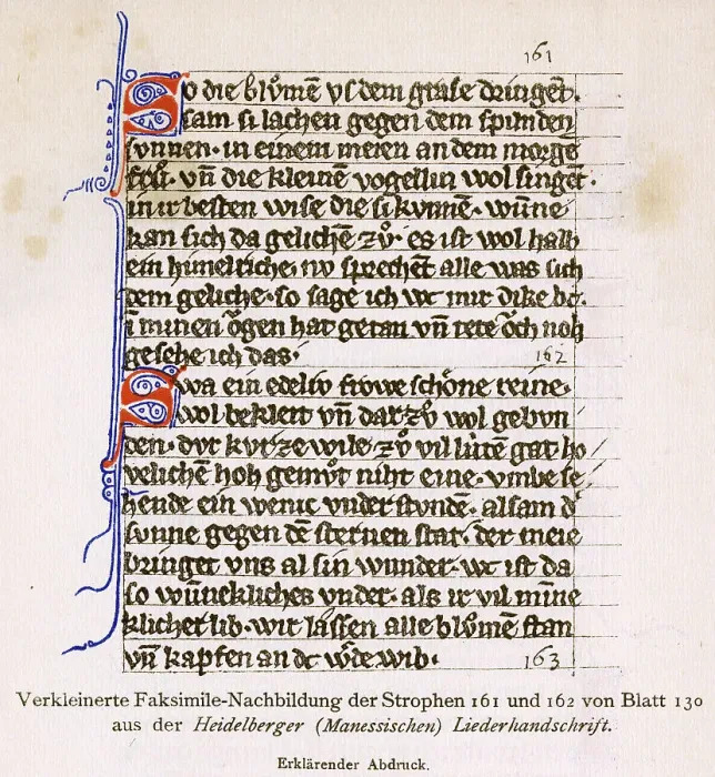 Framed Print : Verses of a song by Walther von der Vogelweide Framed Print : Verses of a song by Walther von der Vogelweide
