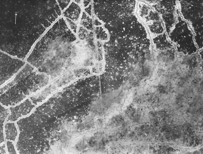 Framed Print : Vertical Aerial Photograph of Front-Line Trenches Aerial? Framed Print : Vertical Aerial Photograph of Front-Line Trenches Aerial?