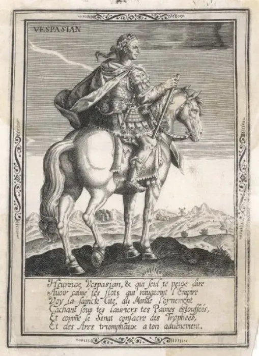 Framed Print : Vespasianus on Horse Framed Print : Vespasianus on Horse
