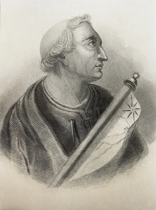 Framed Print : VESPUCCI, Amerigo (1454-1512). Engraving Framed Print : VESPUCCI, Amerigo (1454-1512). Engraving