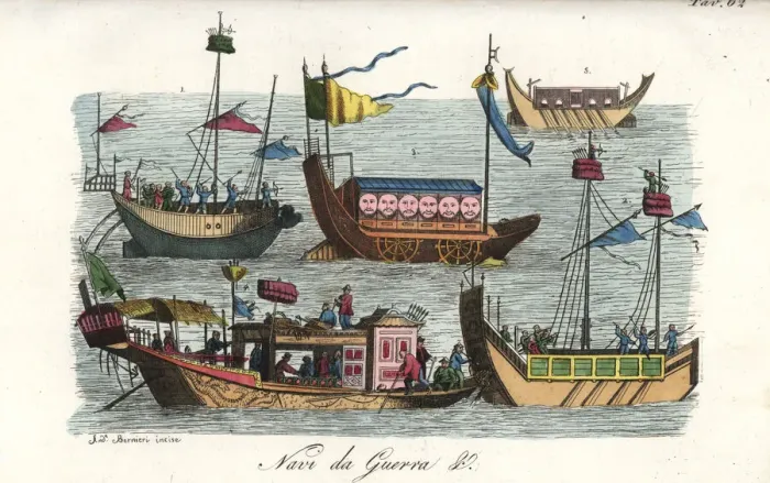 Framed Print : Vessels and warships of the Chinese navy Framed Print : Vessels and warships of the Chinese navy
