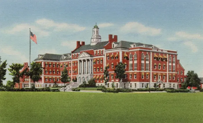 Framed Print : US Veterans Hospital, Indianapolis, Indiana, USA Date: 1936 Framed Print : US Veterans Hospital, Indianapolis, Indiana, USA Date: 1936