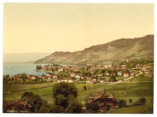 Vevey, general view, Geneva Lake, Switzerland