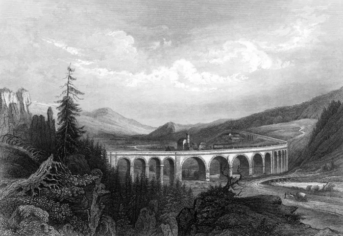 Framed Print : Viaduct over the Semmering, Austria Framed Print : Viaduct over the Semmering, Austria