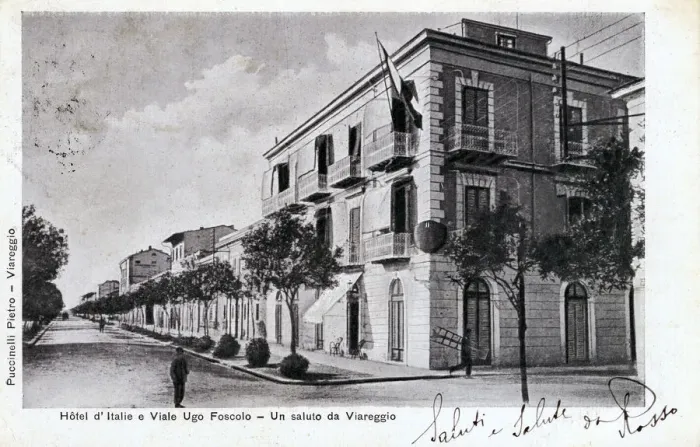 Framed Print : Viareggio, Italy - Hotel d Italie and Viale Ugo Foscolo Framed Print : Viareggio, Italy - Hotel d Italie and Viale Ugo Foscolo