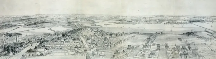 Framed Print : Vicinity of Boston, from Bunker Hill monument, 1853 Framed Print : Vicinity of Boston, from Bunker Hill monument, 1853