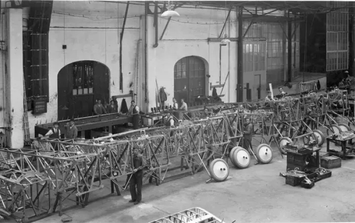 Framed Print : Vickers 121 Wibault Scouts under construction