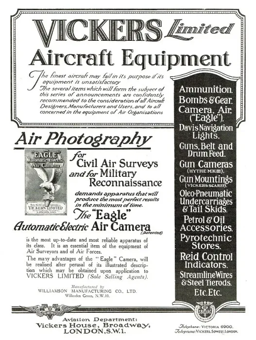 Framed Print : Vickers - Eagle Air Camera For Aerial Survey Work Framed Print : Vickers - Eagle Air Camera For Aerial Survey Work