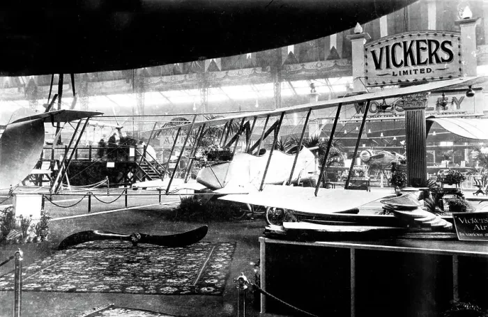 Framed Print : Vickers EFBI Destroyer biplane at Aero Show Olympia in 1913 Framed Print : Vickers EFBI Destroyer biplane at Aero Show Olympia in 1913