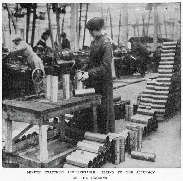 Framed Print : Vickers Munition Factory - Accuracy of the Gauging 1915 Framed Print : Vickers Munition Factory - Accuracy of the Gauging 1915